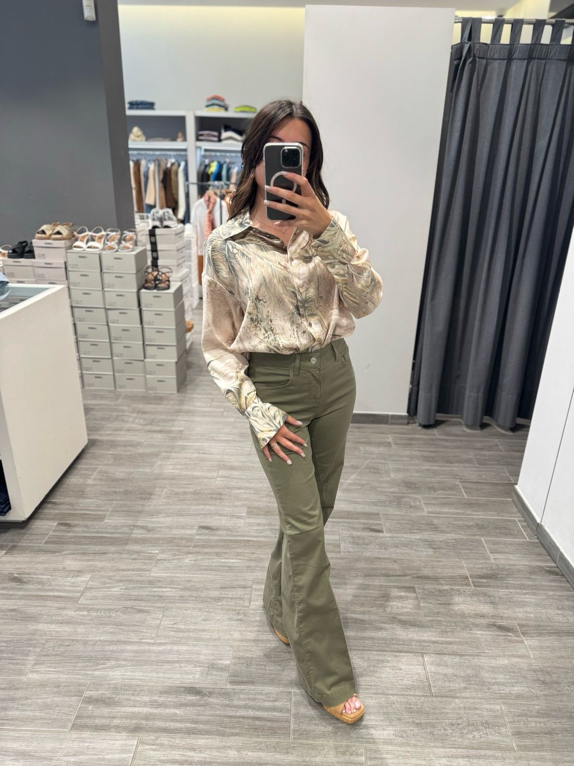 Pantalone a zampa in cotone LIU JO