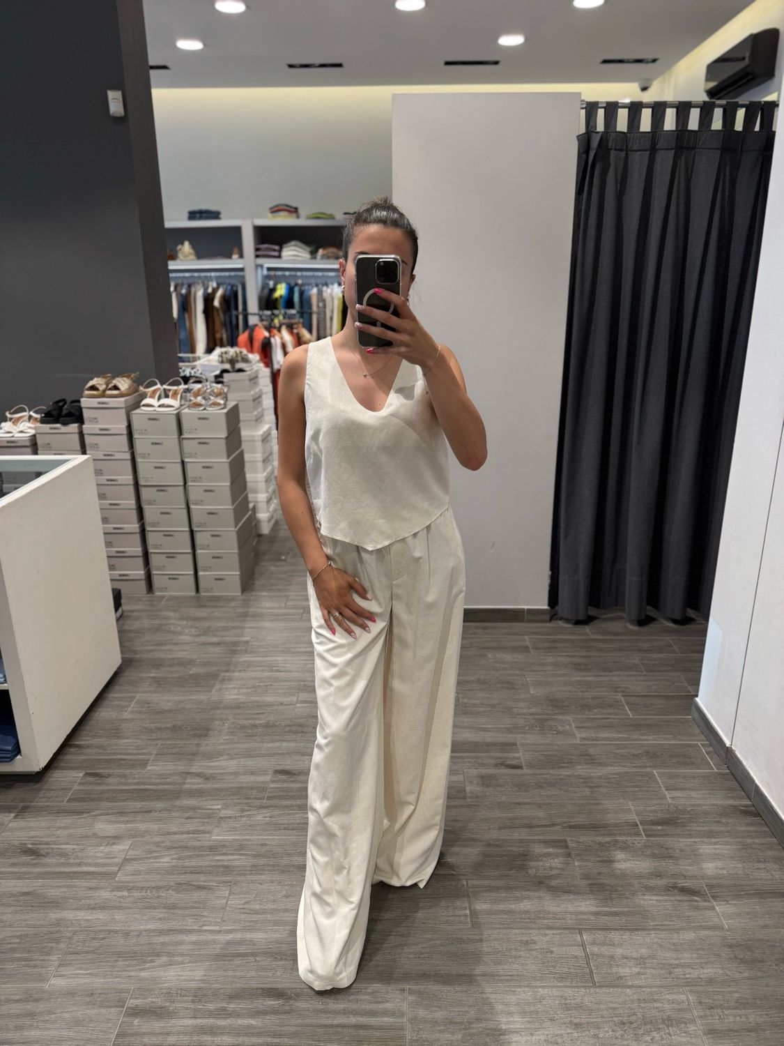 Pantalone misto lino Kaos