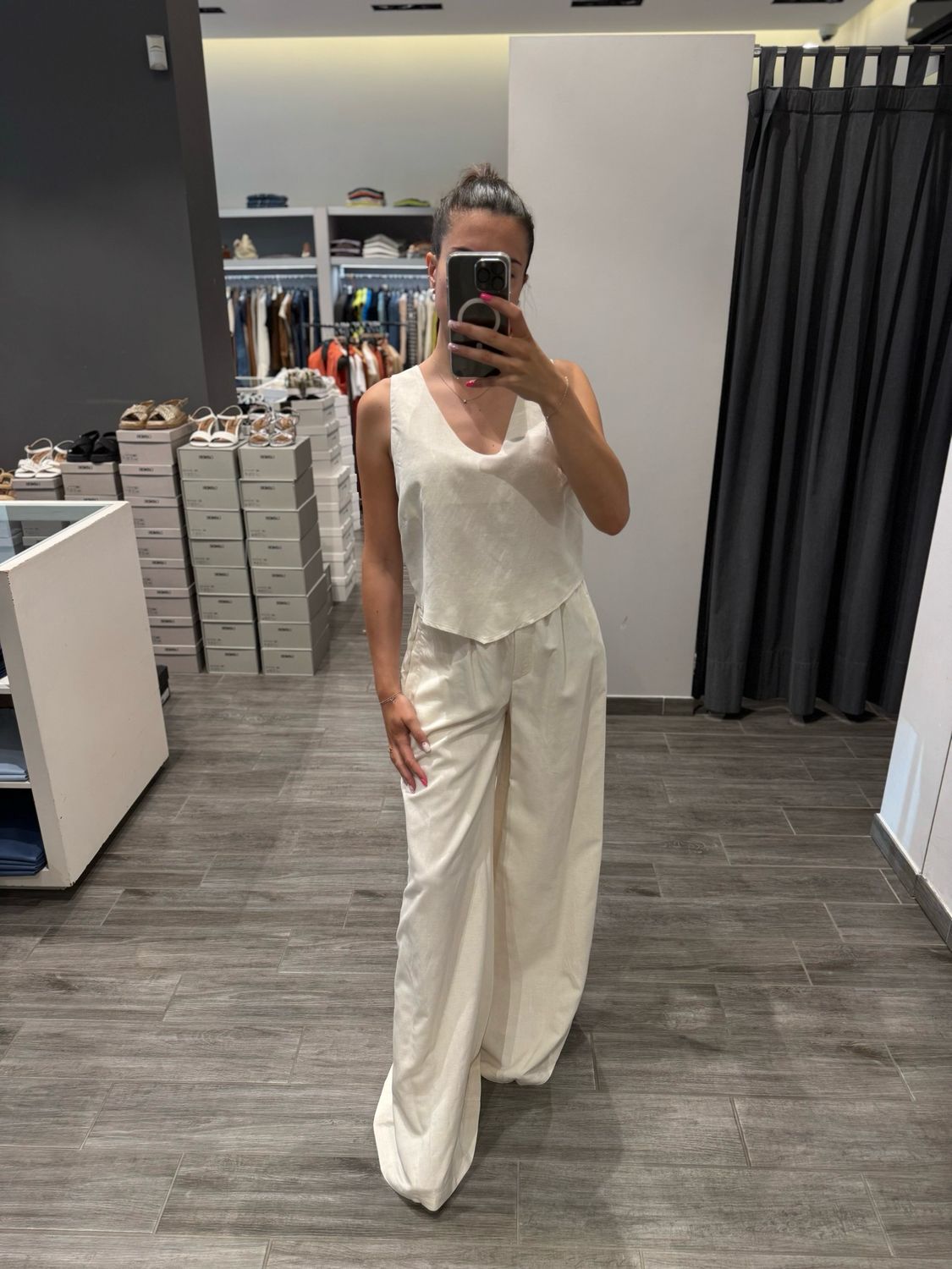 Pantalone misto lino Kaos