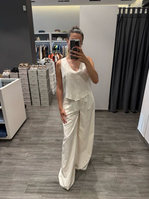 Pantalone misto lino Kaos