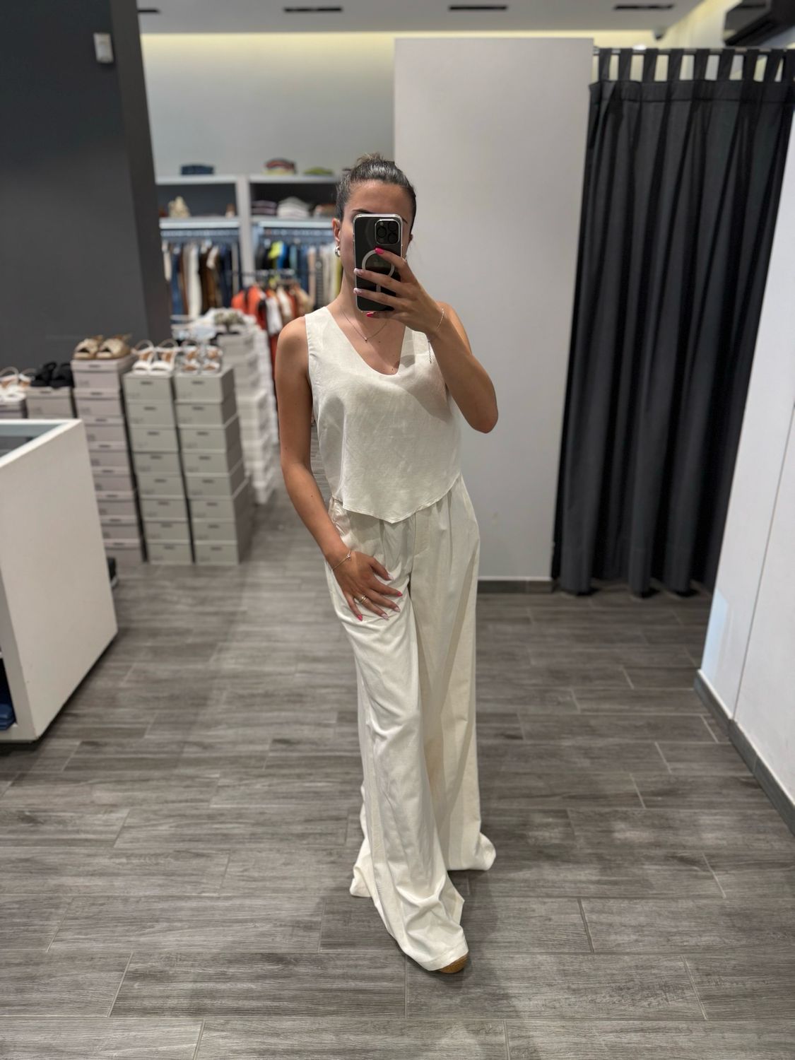 Pantalone misto lino Kaos
