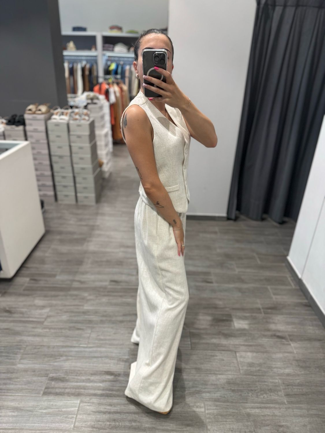 Pantalone misto lino Kaos