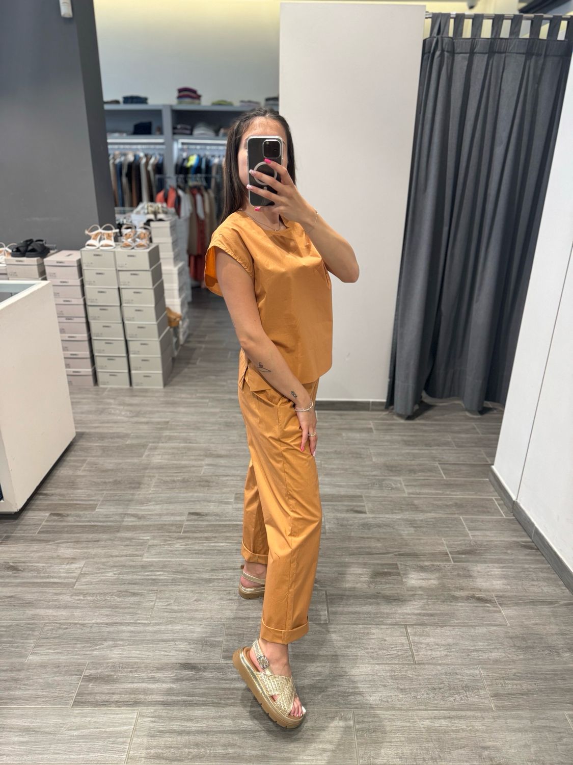 Pantalone in popeline di cotone Icona