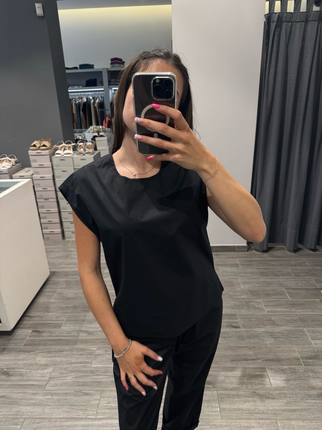 Blusa in popeline di cotone Icona