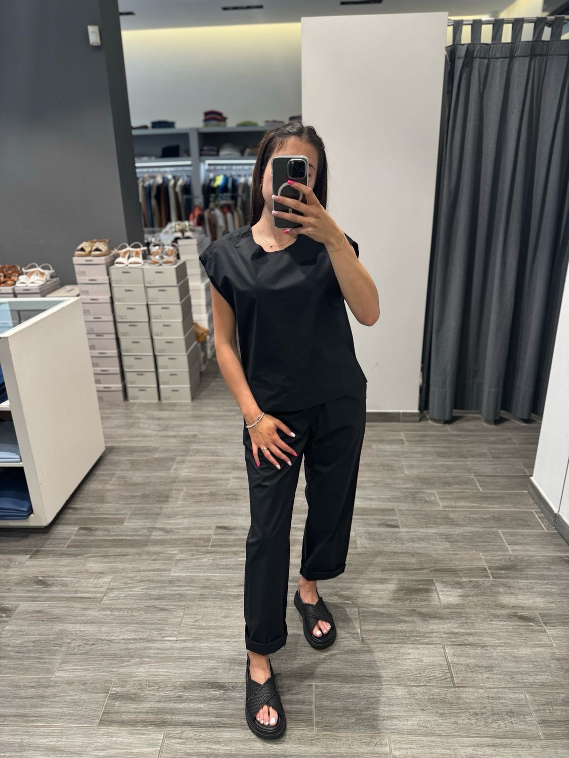 Pantalone in popeline di cotone Icona