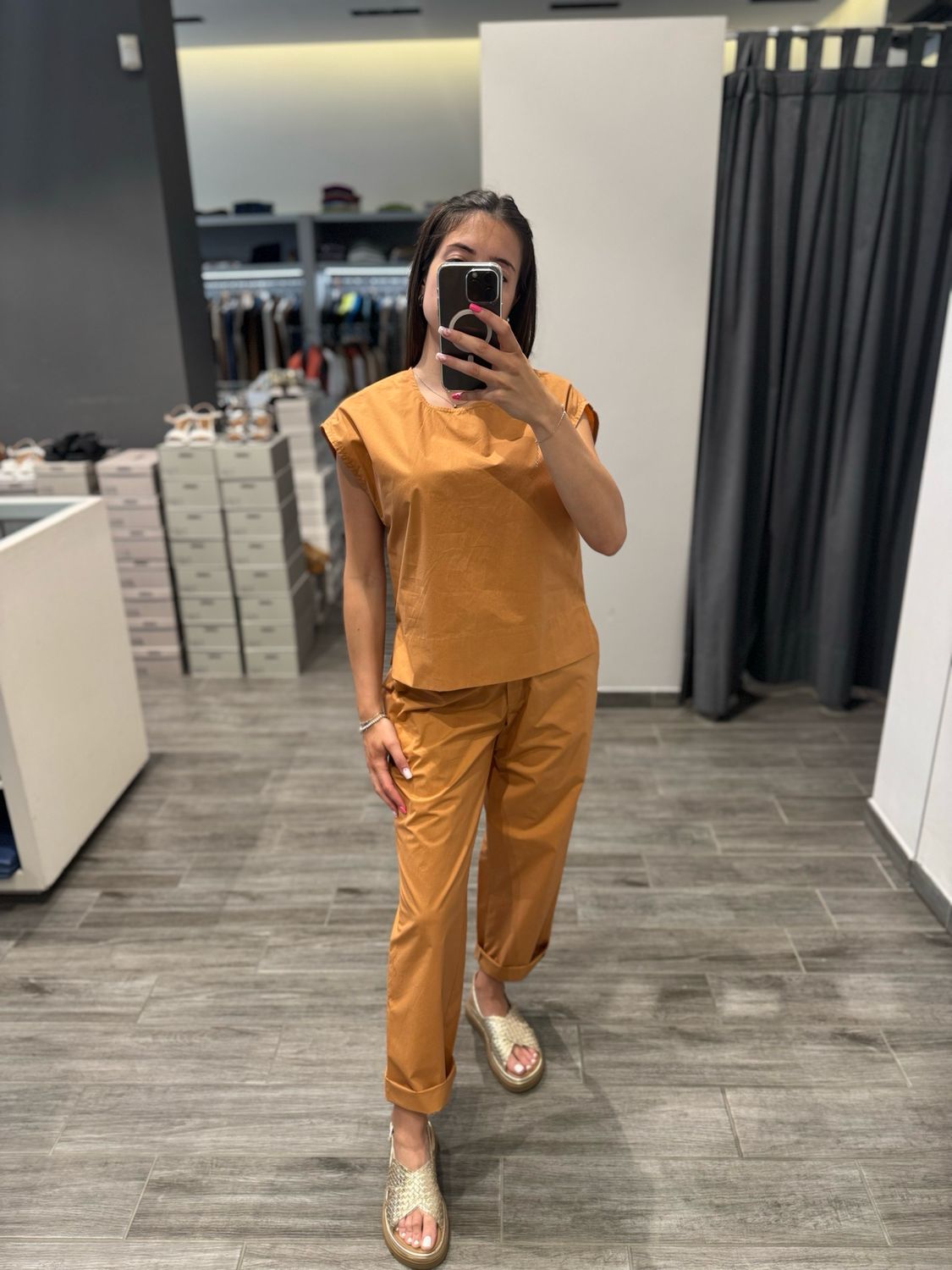 Blusa in popeline di cotone Icona