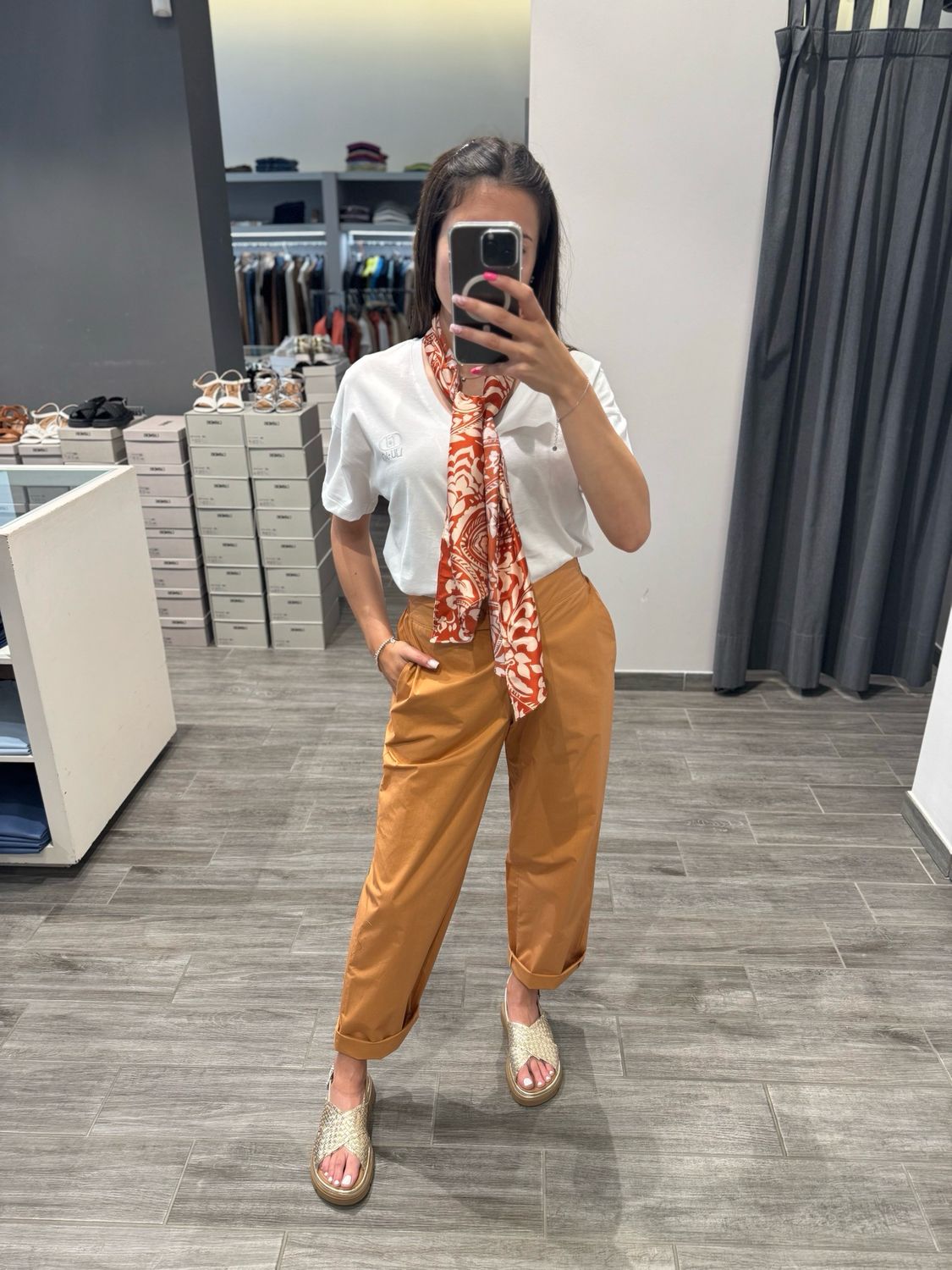 T-shirt LIU JO con foulard in raso di viscosa