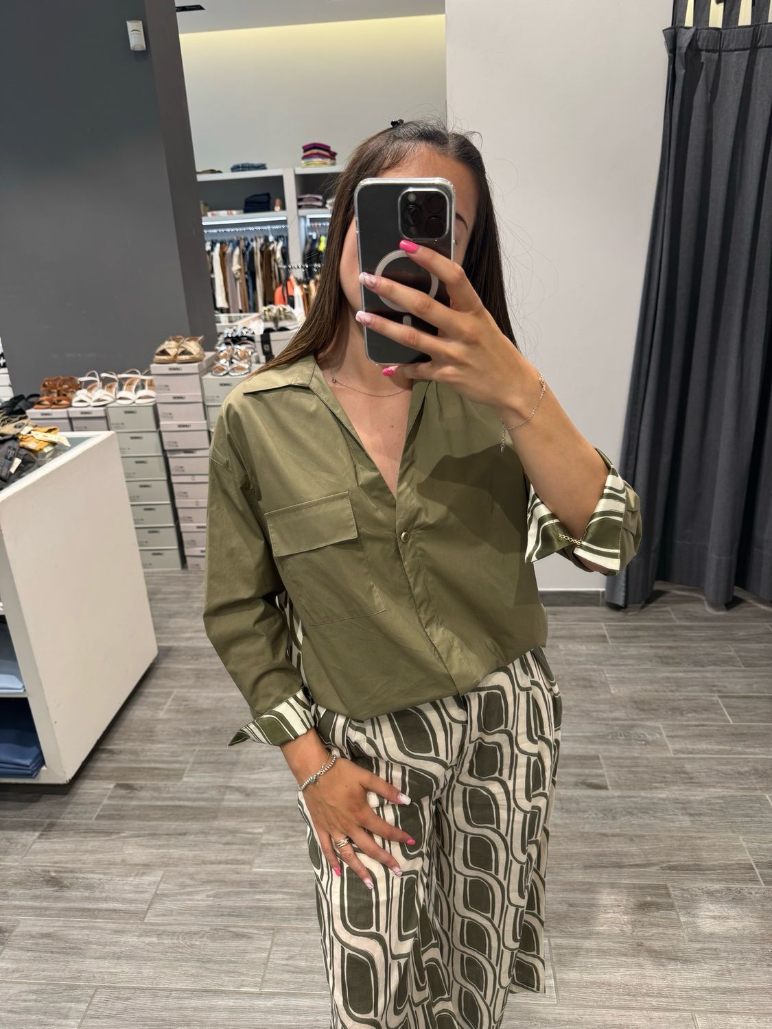 Camicia in popeline e viscosa LIU JO