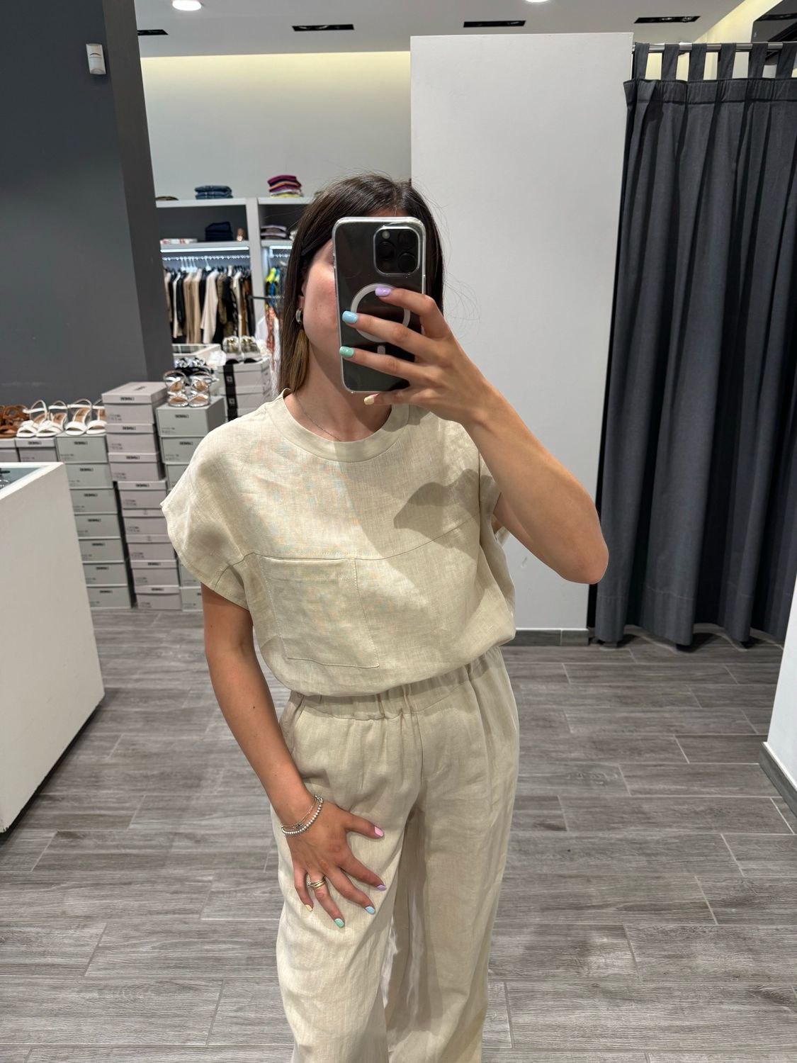 Blusa lino e cotone ICONA