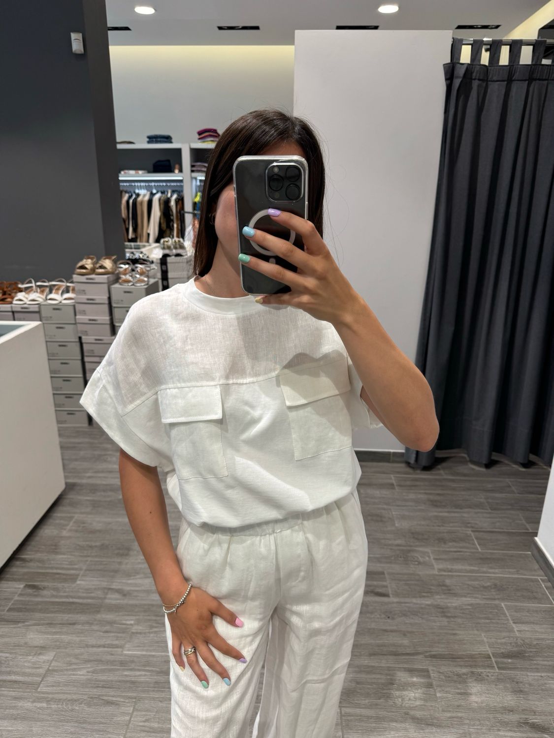 Blusa lino e cotone ICONA