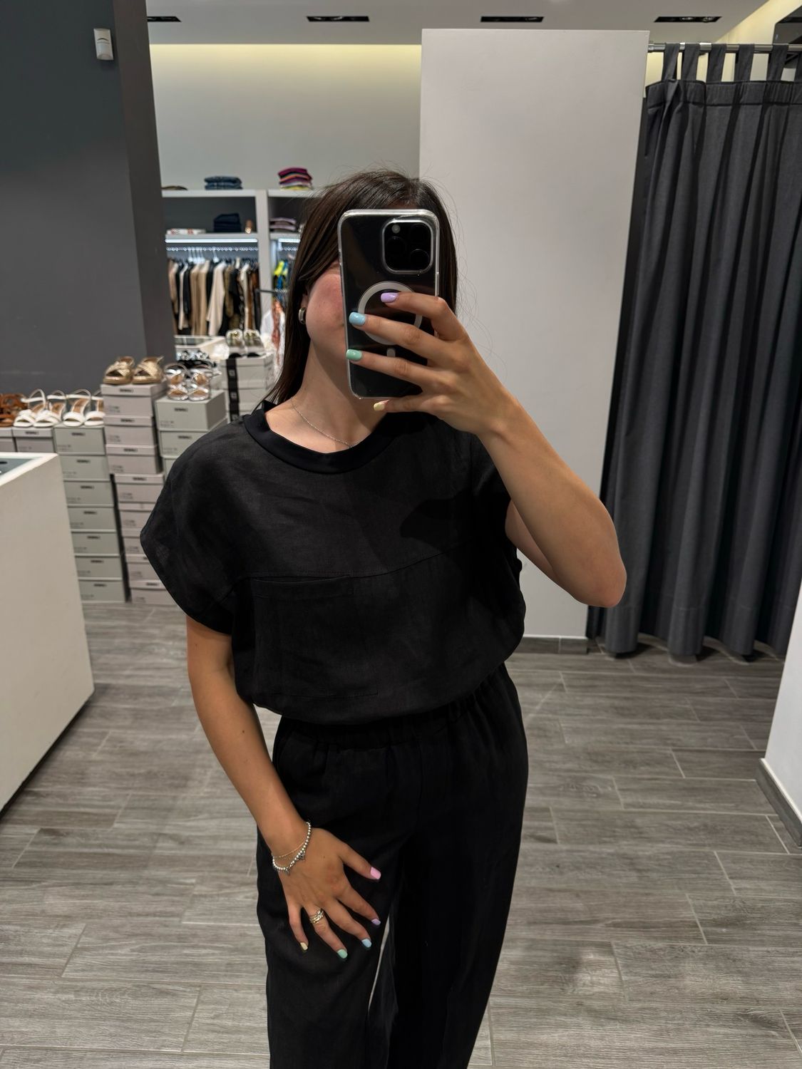 Blusa lino e cotone ICONA