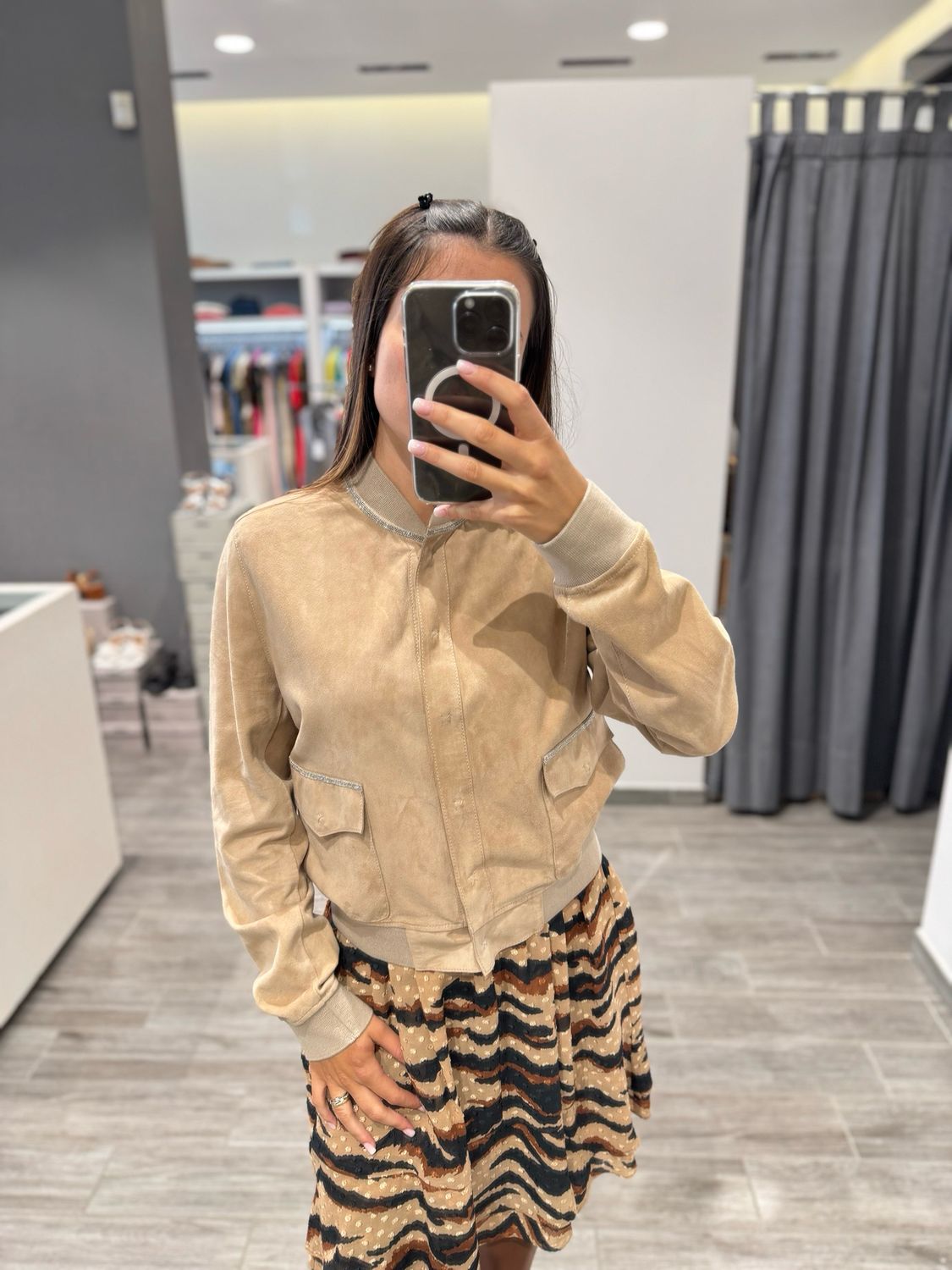 Giubbino in camoscio The Jackie