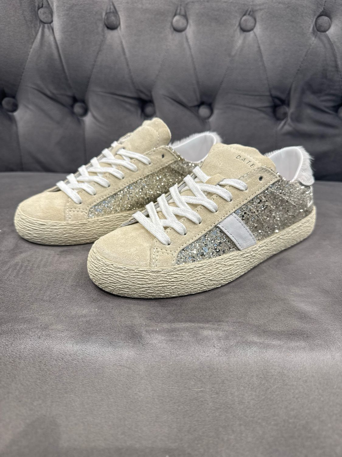 DATE Hill Low glitter-platinum