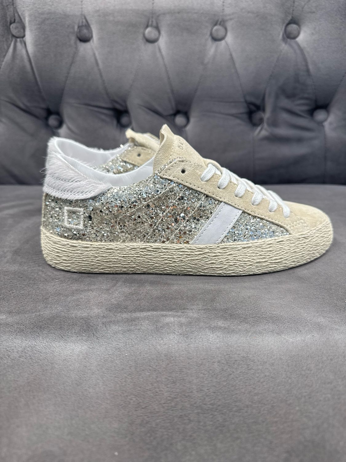 DATE Hill Low glitter-platinum