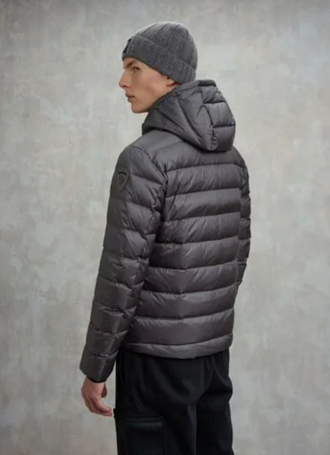 PIUMINO BLAUER CON CAPPUCCIO ACTON