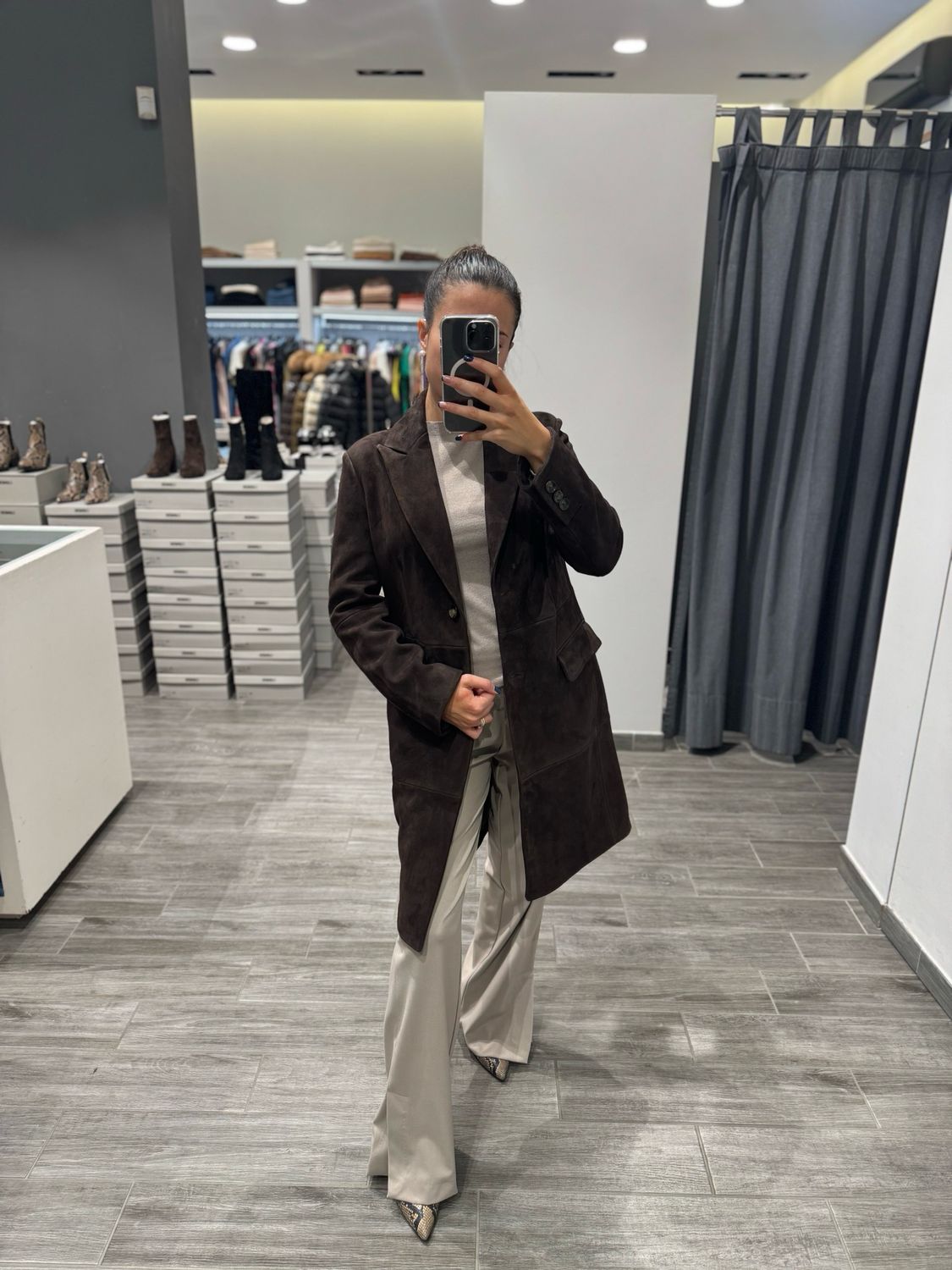 Cappotto in camoscio The Jackie
