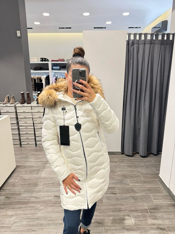 PIUMINO LUNGO BLAUER AD ONDE CON PELLICCIA LYNEL