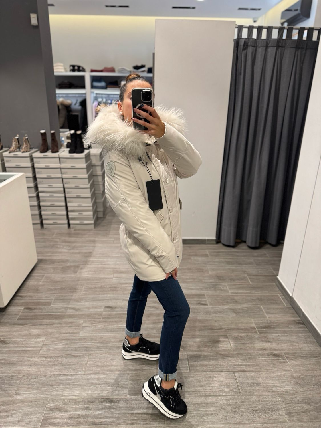 PARKA BLAUER IN NEOPRENE