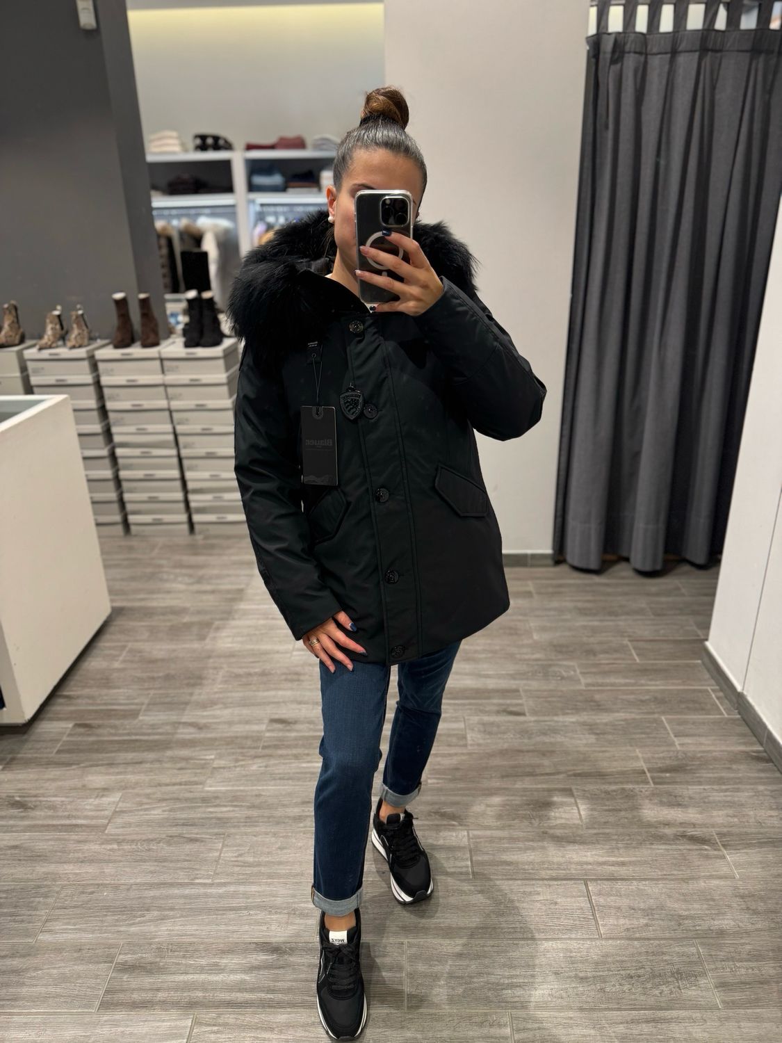 PARKA BLAUER IN NEOPRENE