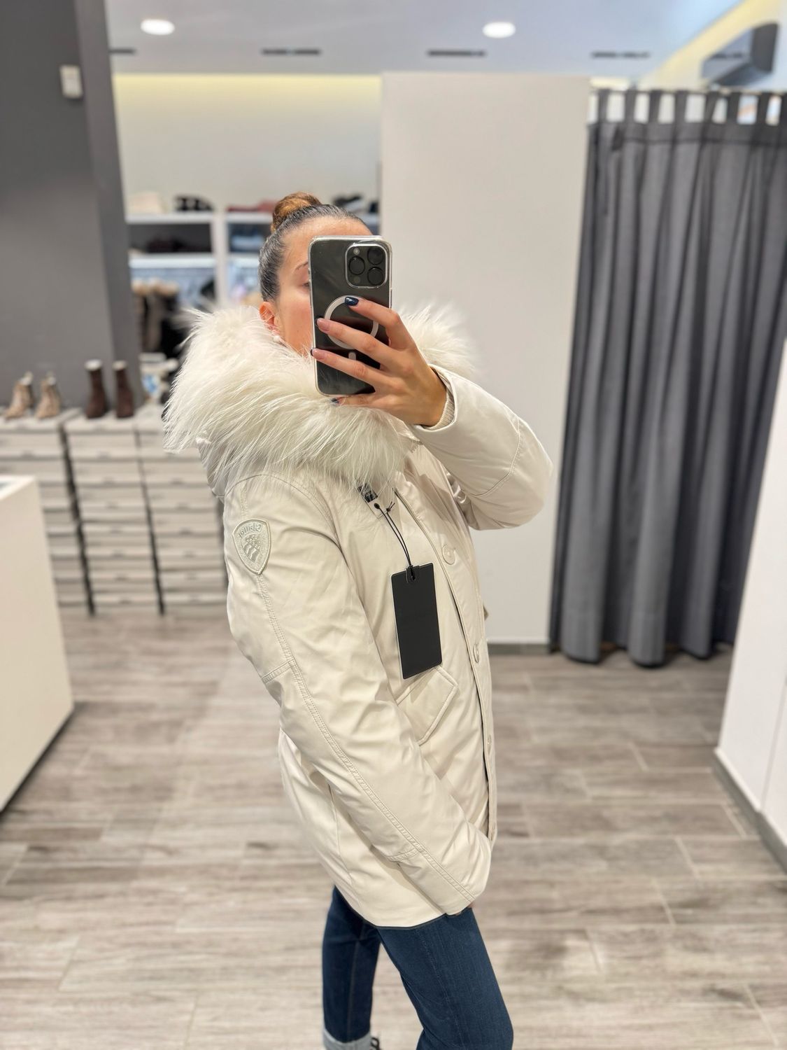 PARKA BLAUER IN NEOPRENE