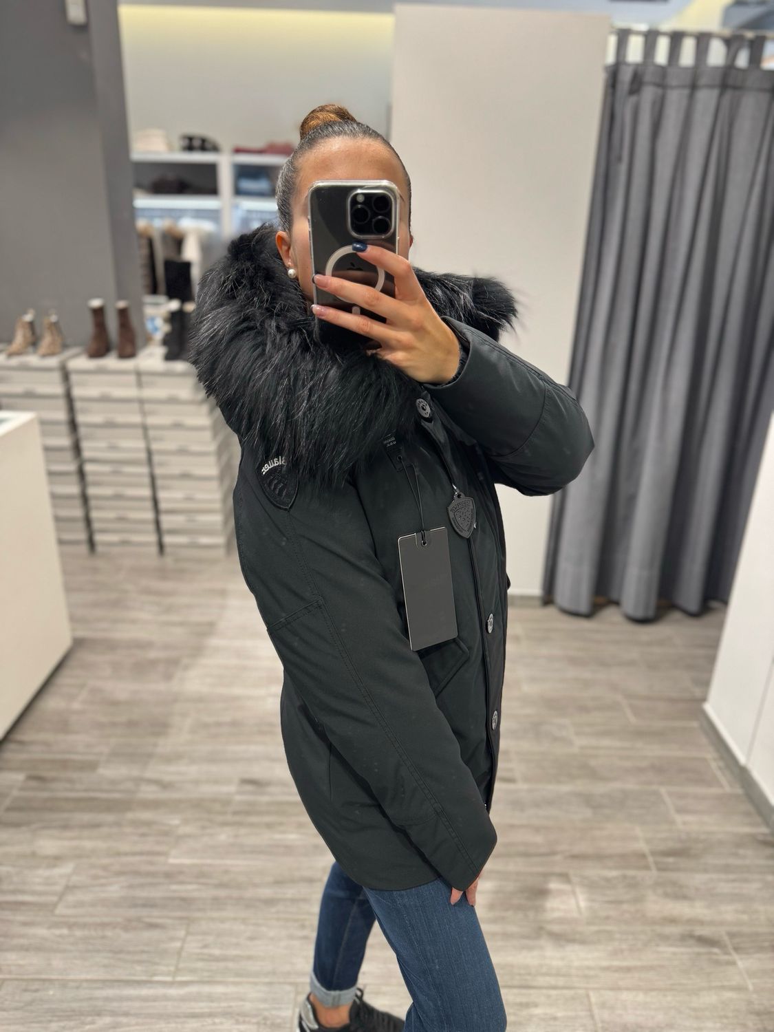 PARKA BLAUER IN NEOPRENE