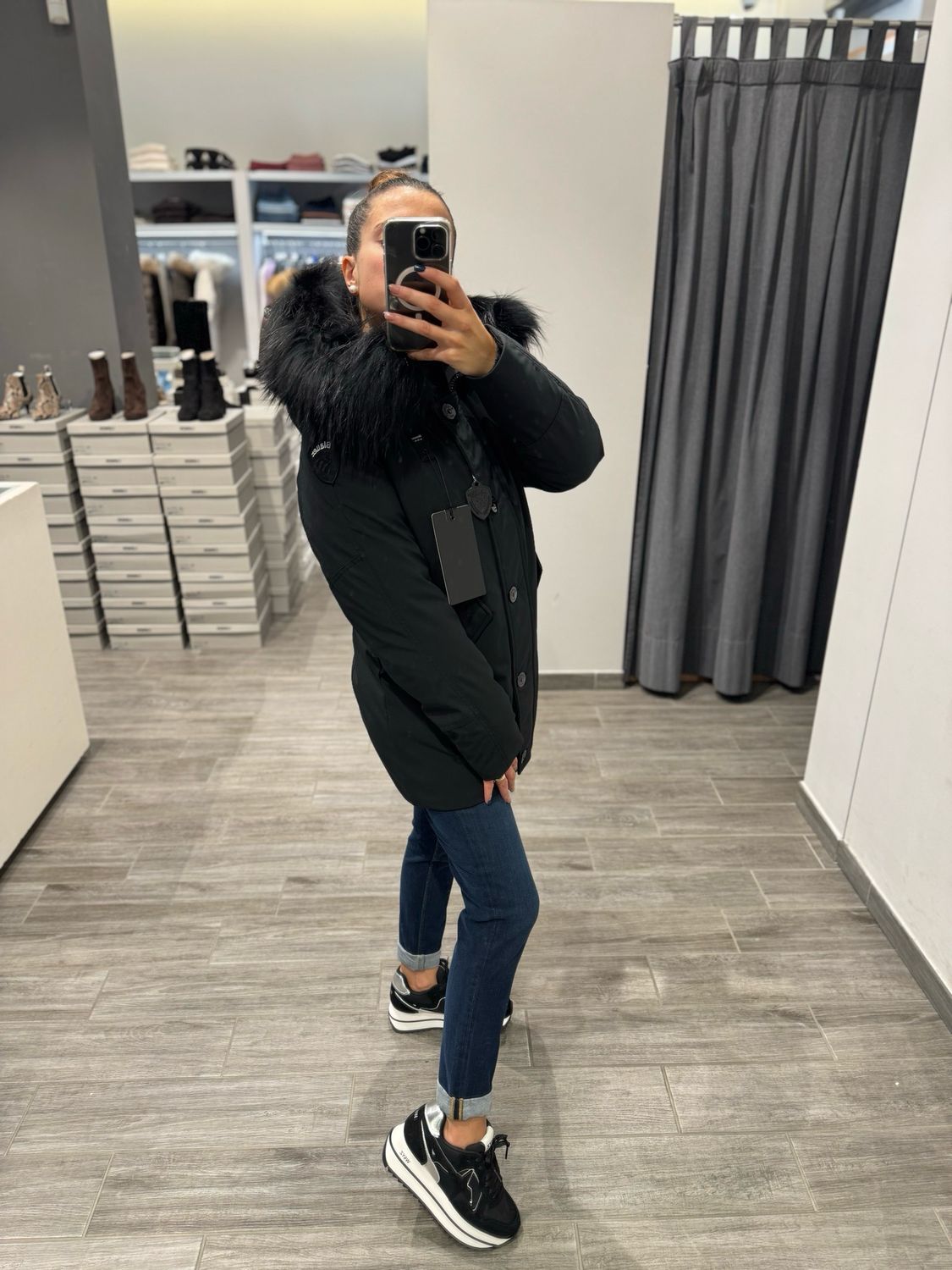 PARKA BLAUER IN NEOPRENE