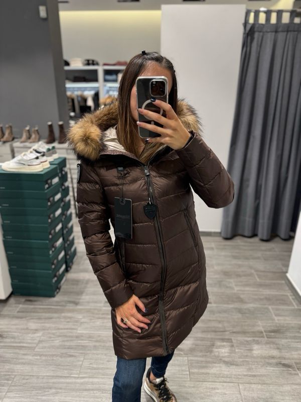 PIUMINO LUNGO BLAUER CON PELLICCIA KRISTIN