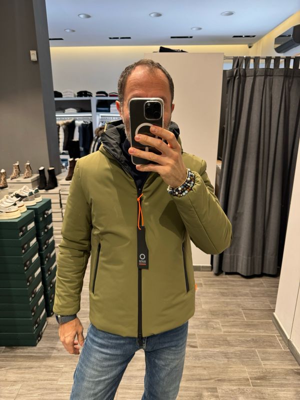 GIUBBOTTO SUNS DELHI MIDI REVERSIBILE CON CAPPUCCIO