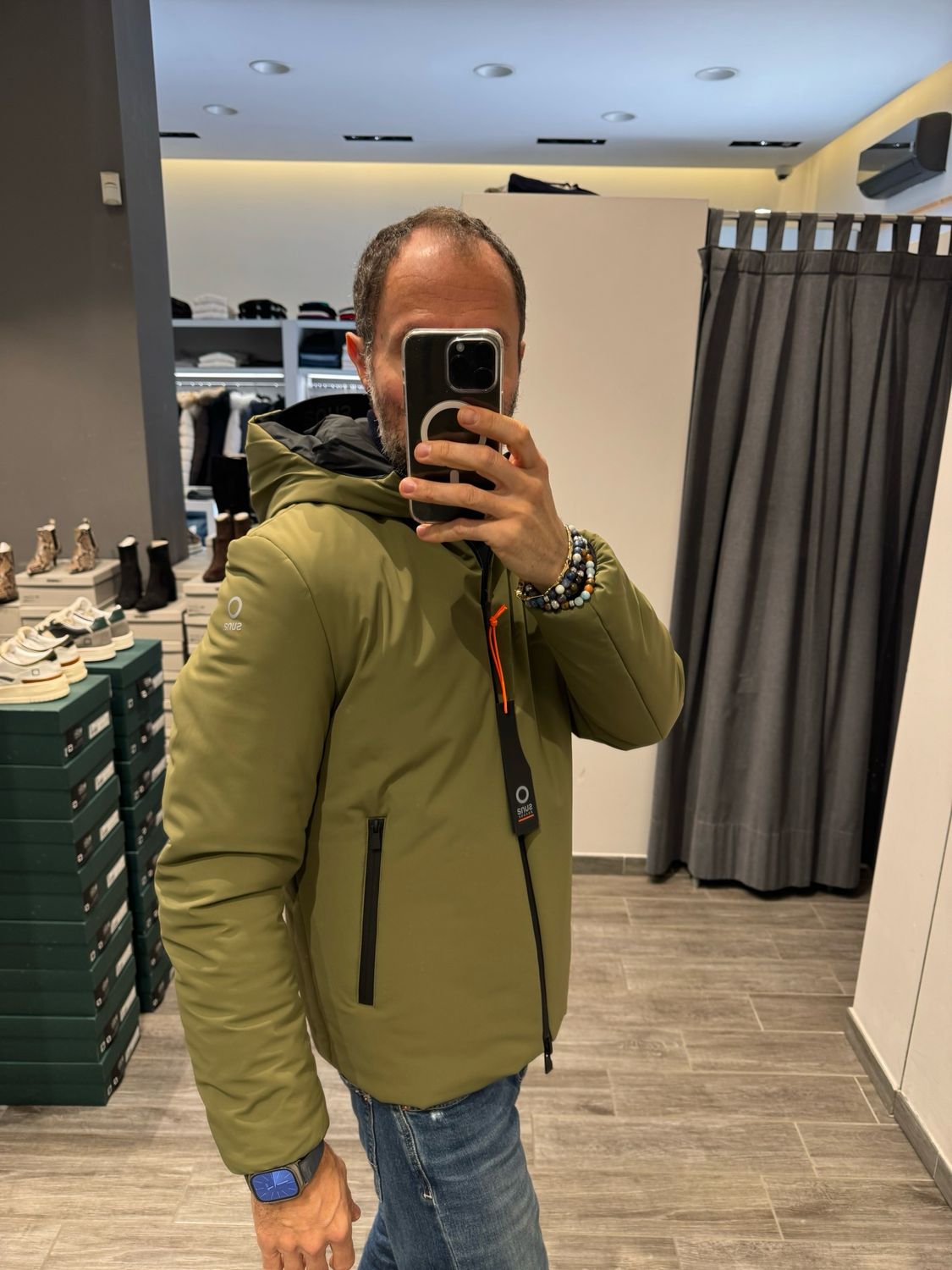 GIUBBOTTO SUNS DELHI MIDI REVERSIBILE CON CAPPUCCIO