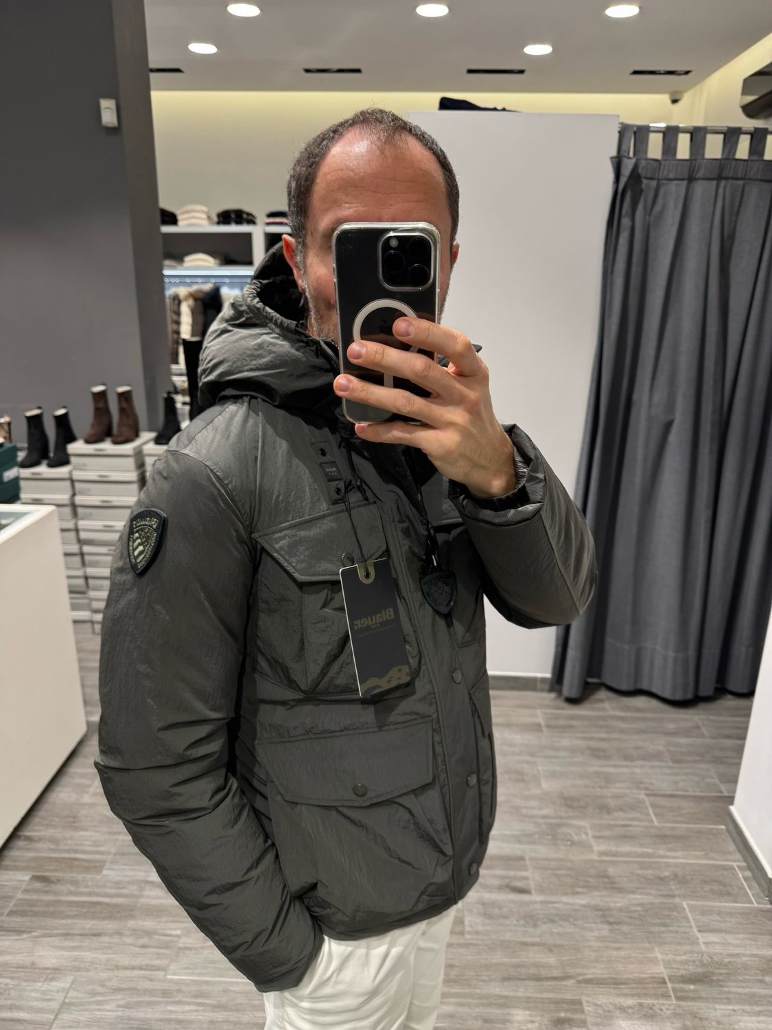 PIUMINO BLAUER MULTITASCHE BERRY