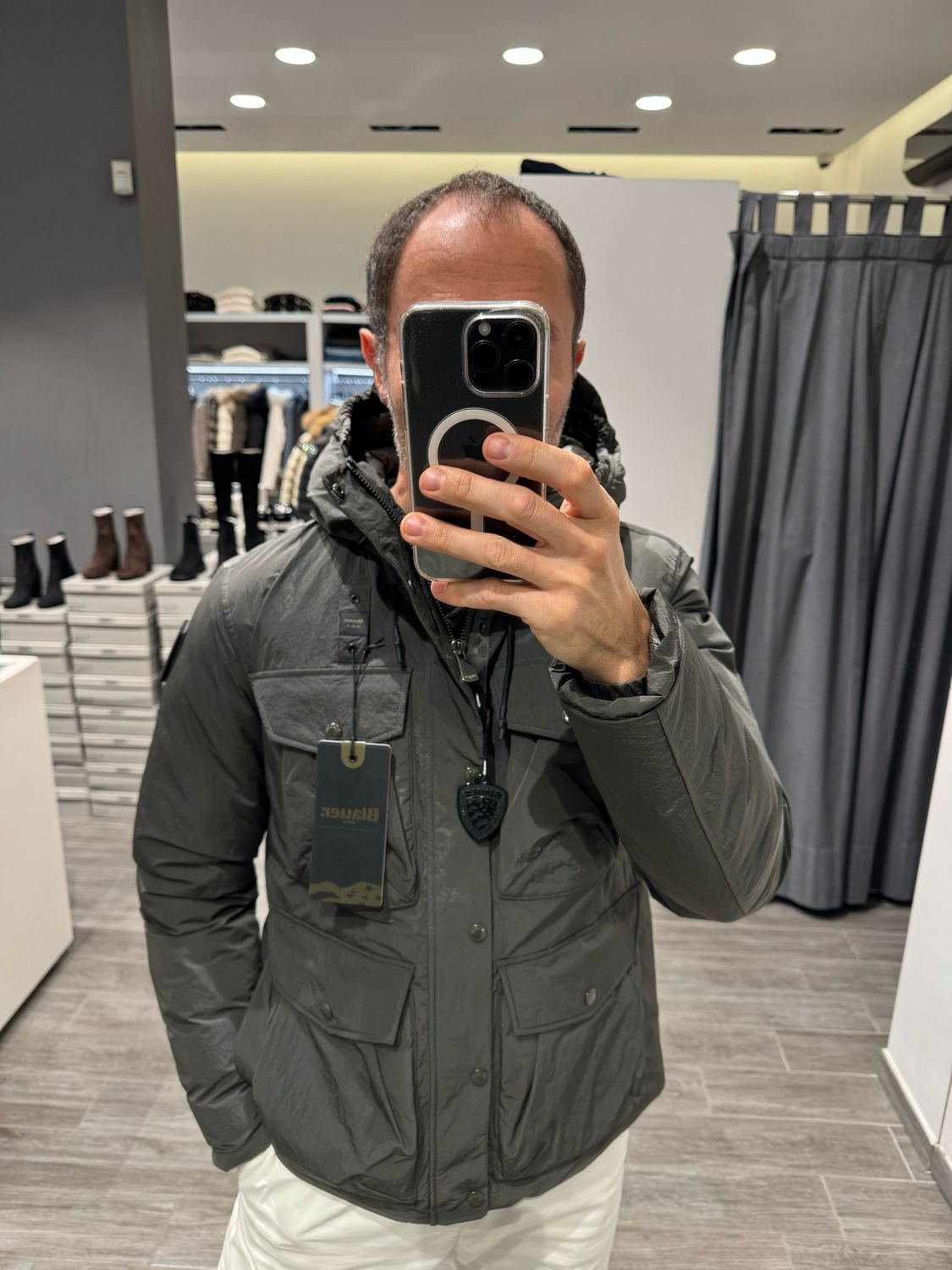 PIUMINO BLAUER MULTITASCHE BERRY