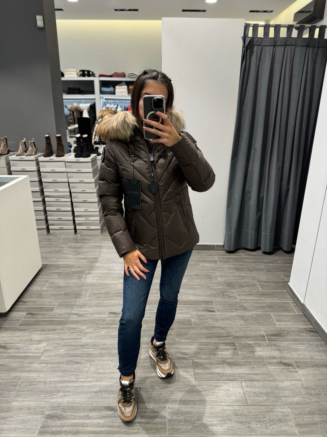 PIUMINO BLAUER A LINEE GEOMETRICHE ALICIA