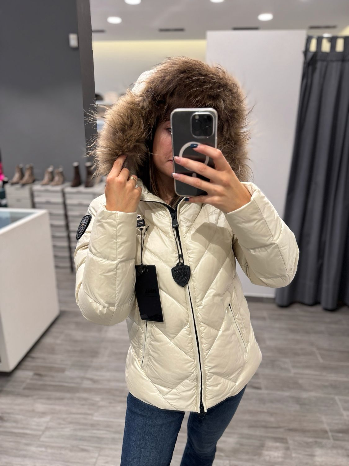 PIUMINO BLAUER A LINEE GEOMETRICHE ALICIA