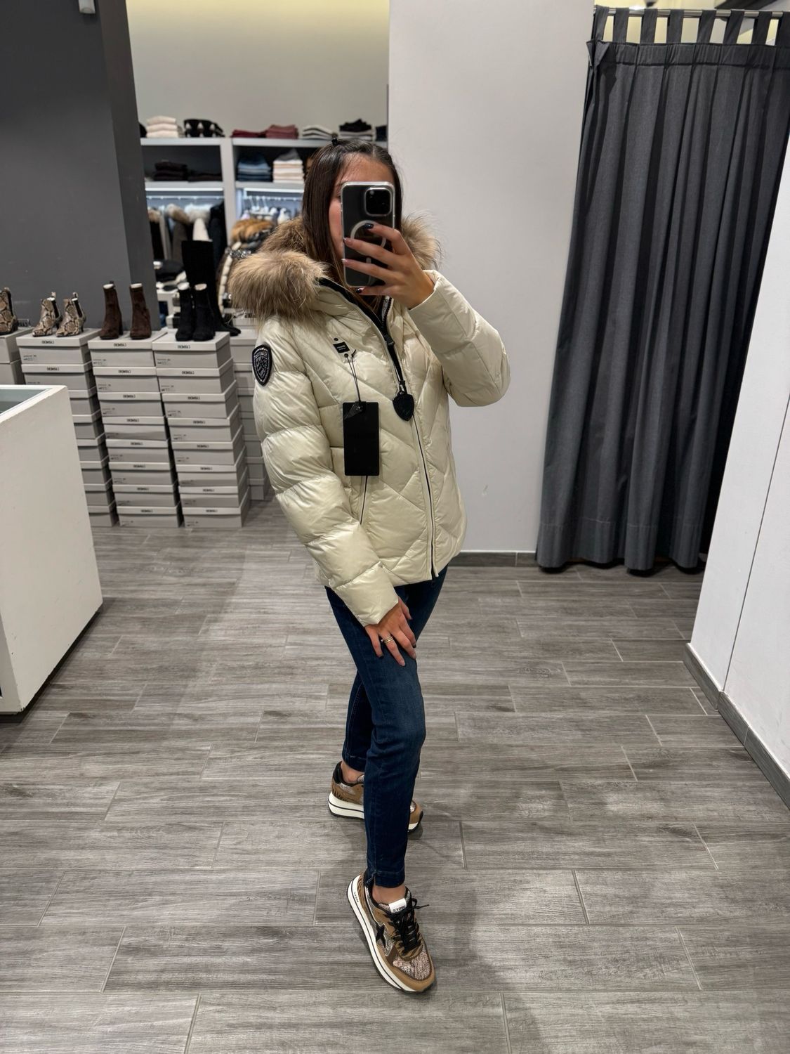 PIUMINO BLAUER A LINEE GEOMETRICHE ALICIA