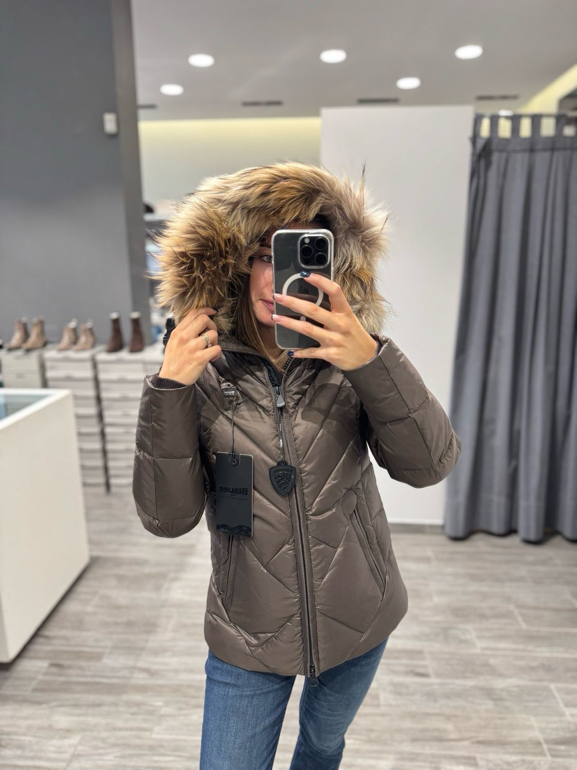 PIUMINO BLAUER A LINEE GEOMETRICHE ALICIA