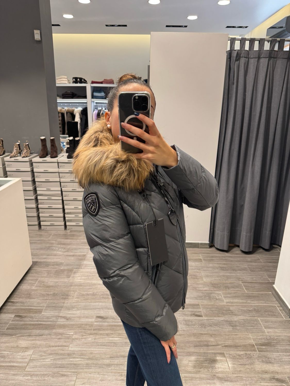 PIUMINO BLAUER A LINEE GEOMETRICHE ALICIA