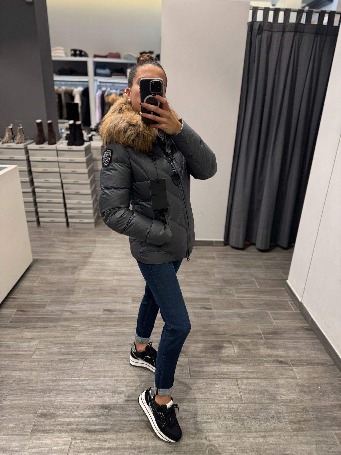 PIUMINO BLAUER A LINEE GEOMETRICHE ALICIA