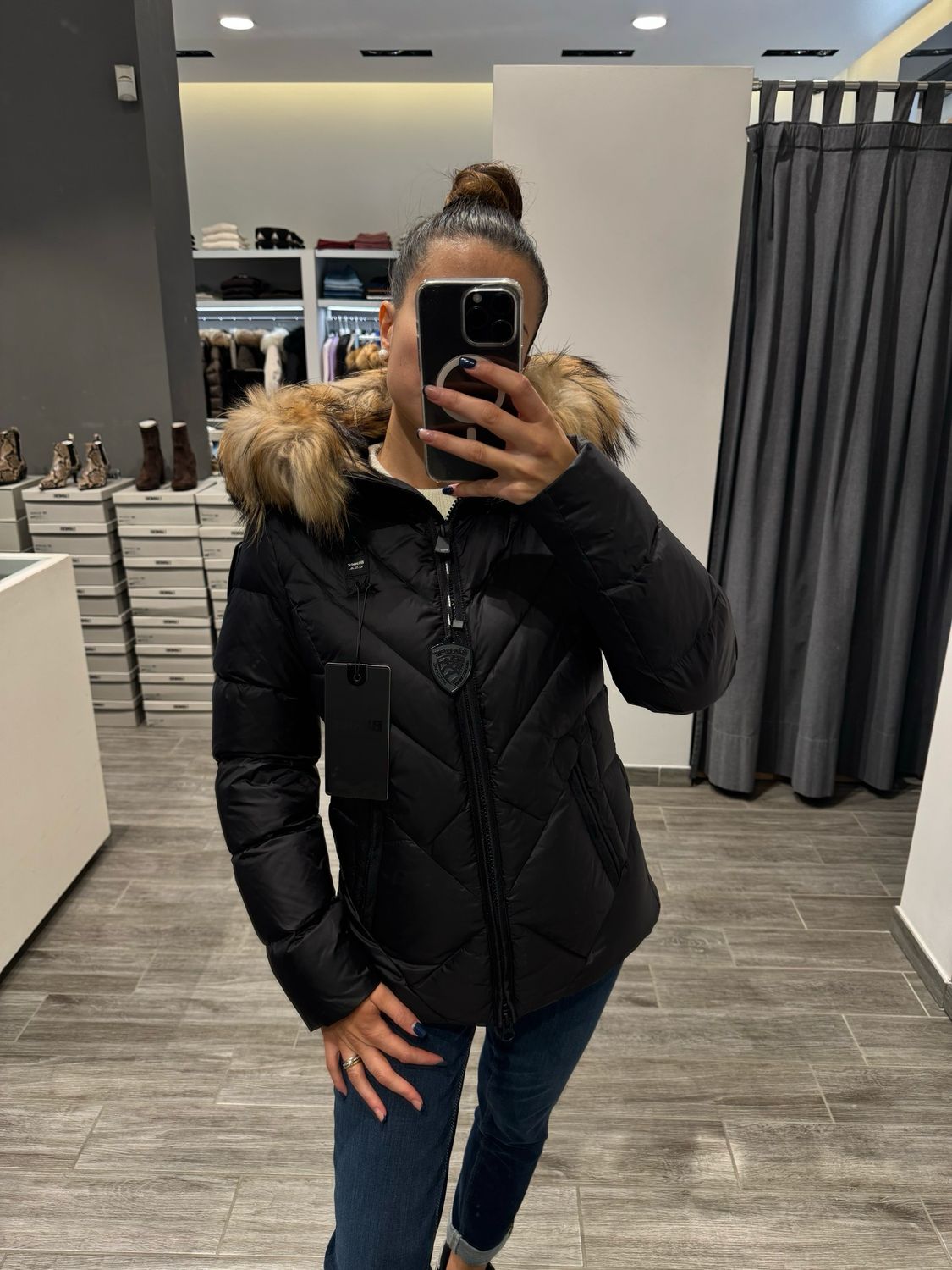 PIUMINO BLAUER A LINEE GEOMETRICHE ALICIA