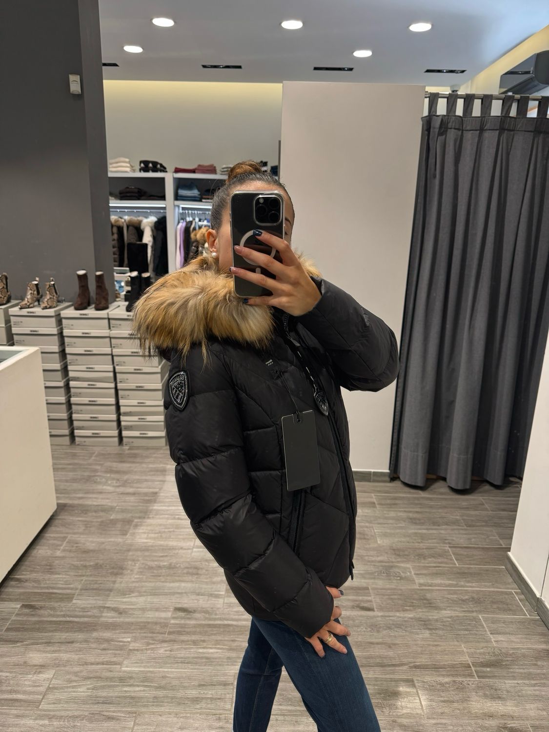 PIUMINO BLAUER A LINEE GEOMETRICHE ALICIA