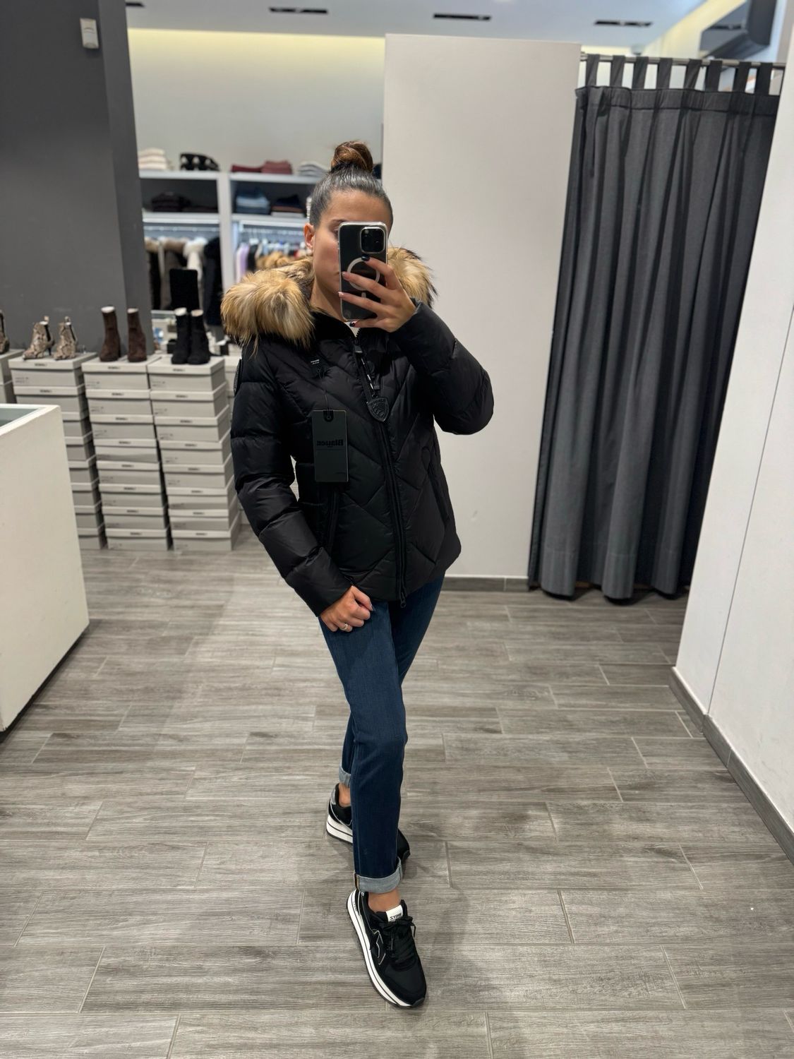 PIUMINO BLAUER A LINEE GEOMETRICHE ALICIA