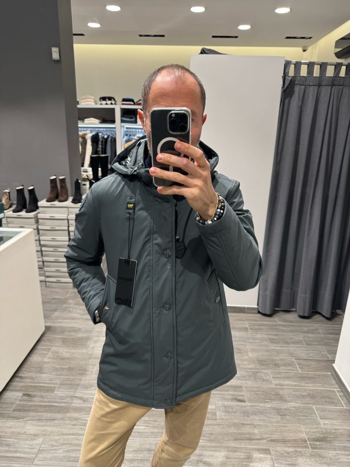 PARKA IN NEOPRENE BLAUER