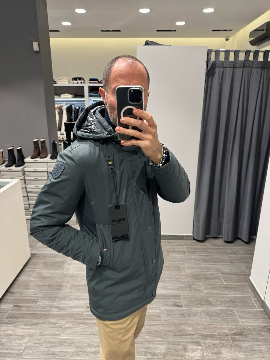 PARKA IN NEOPRENE BLAUER