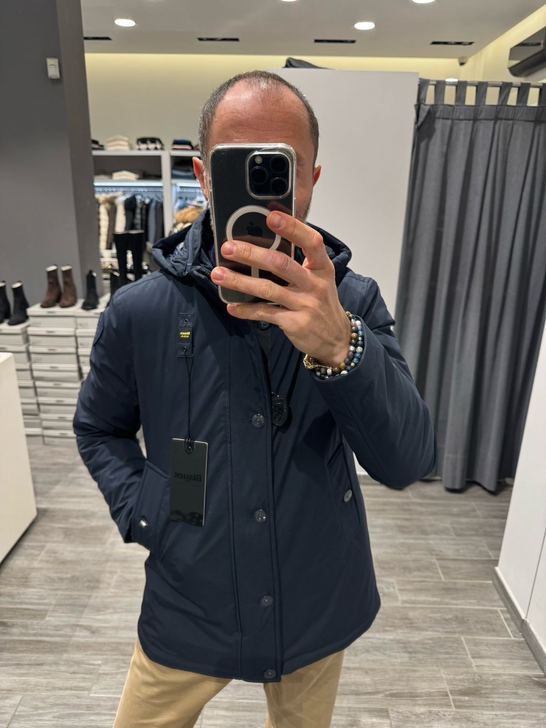 PARKA IN NEOPRENE BLAUER