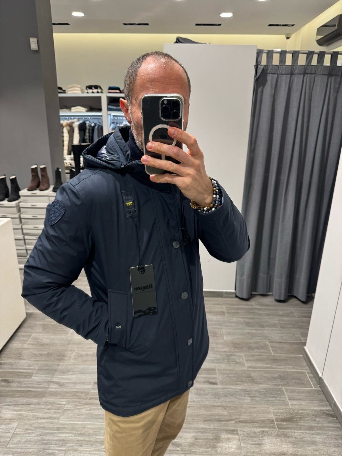 PARKA IN NEOPRENE BLAUER