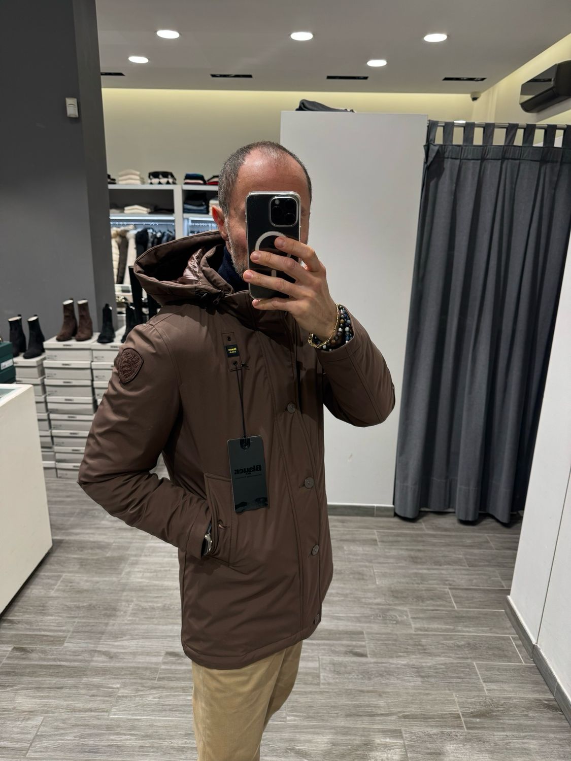 PARKA IN NEOPRENE BLAUER