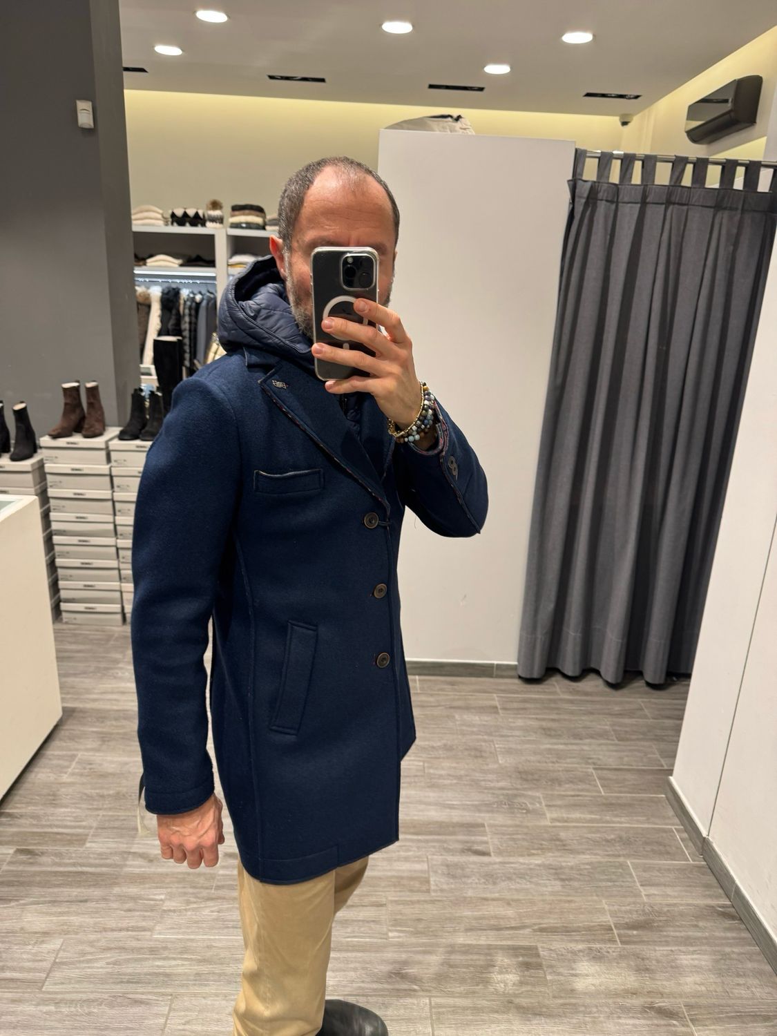 Cappotto in panno con paravento staccabile BOB