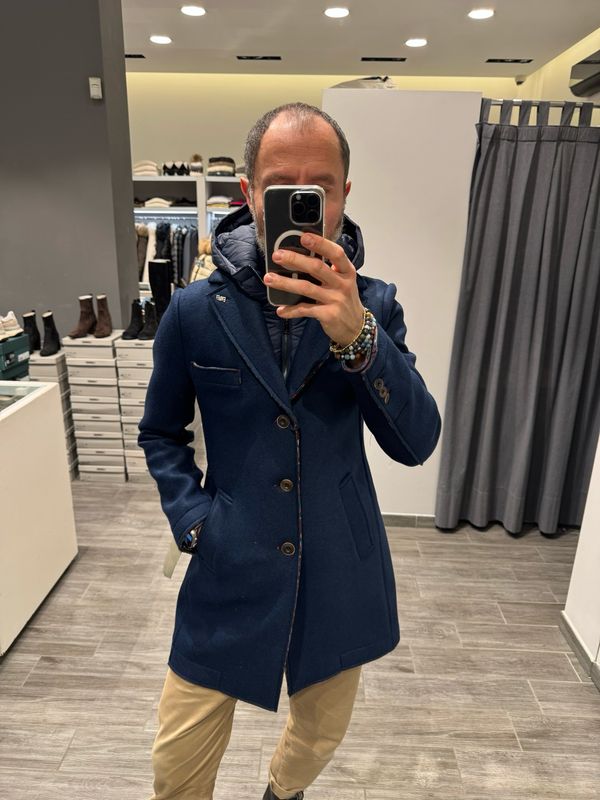 Cappotto in panno con paravento staccabile BOB