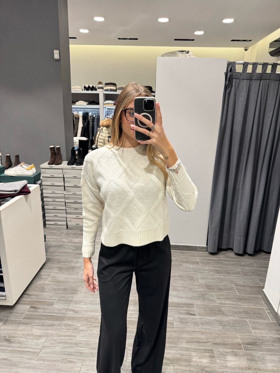 Maglia dettaglio paillettes Kaos