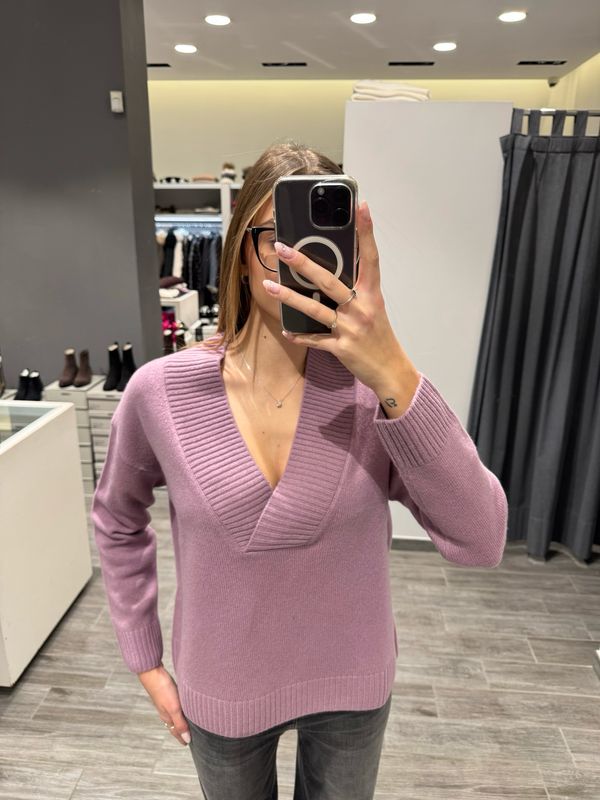 Maglia scollo a V pura lana Kaos