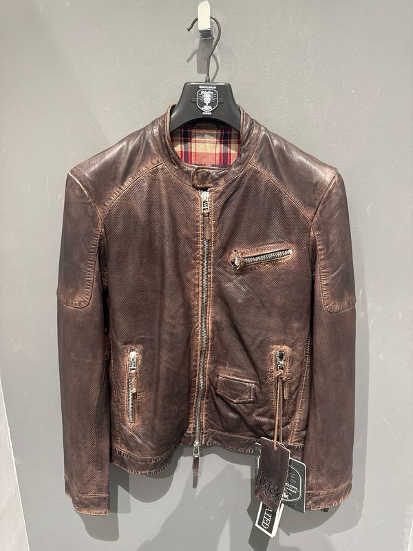 Biker in pelle perfo The Jack
